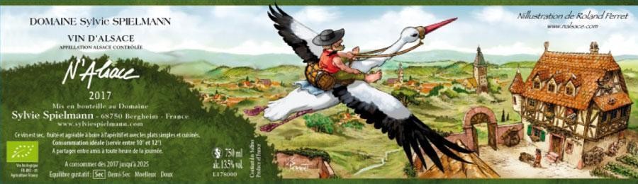 Étiquette de l'artiste "Nalsacien" Roland Perret